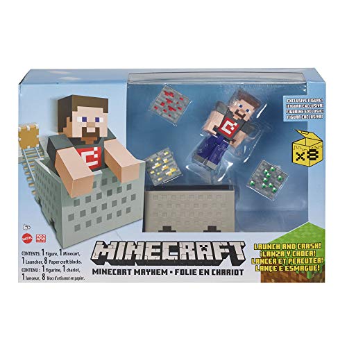 Mattel Minecraft GVL55 - Minecart Mayhem Spielset mit Steve-Figur und Zubehör, Spielzeug für Kinder ab 6 Jahren – Bild 7