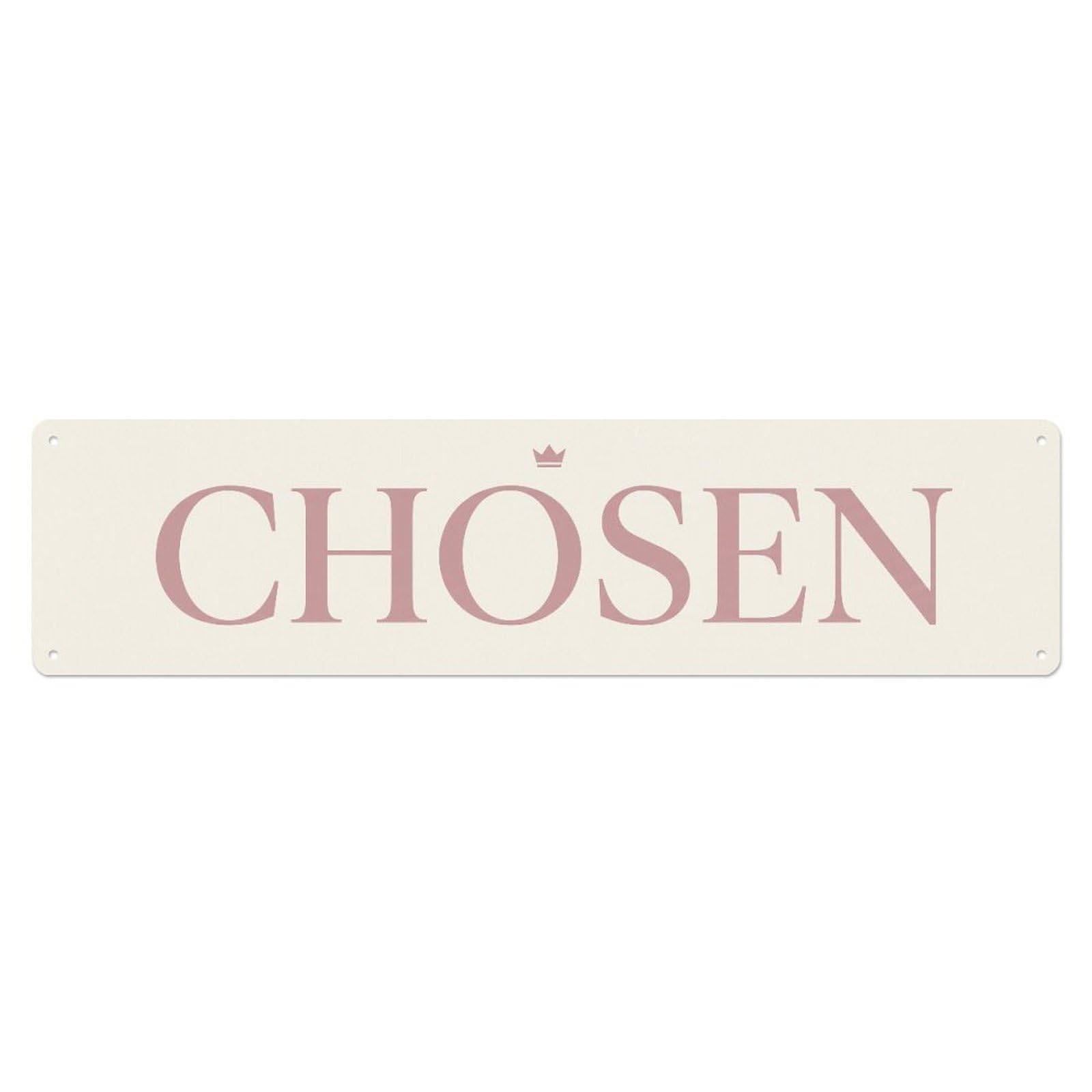 Fyrn Style Chosen Beloved Positive Quote Metal Tin Sign