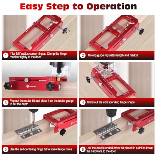 image for Gohelper Door Hinge Jig & Door Lock Installation Kit & Door Latch Inst