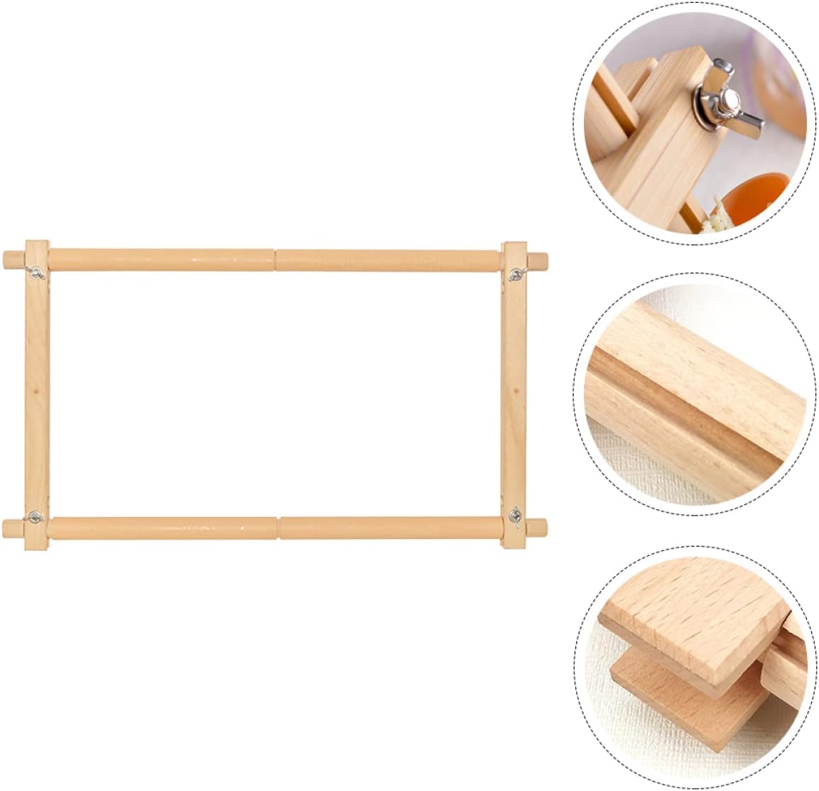KONTONTY Cross Stitch Holder Wooden Embroidery Frame Easy Assembly Tool Stand Embroidery Supplies