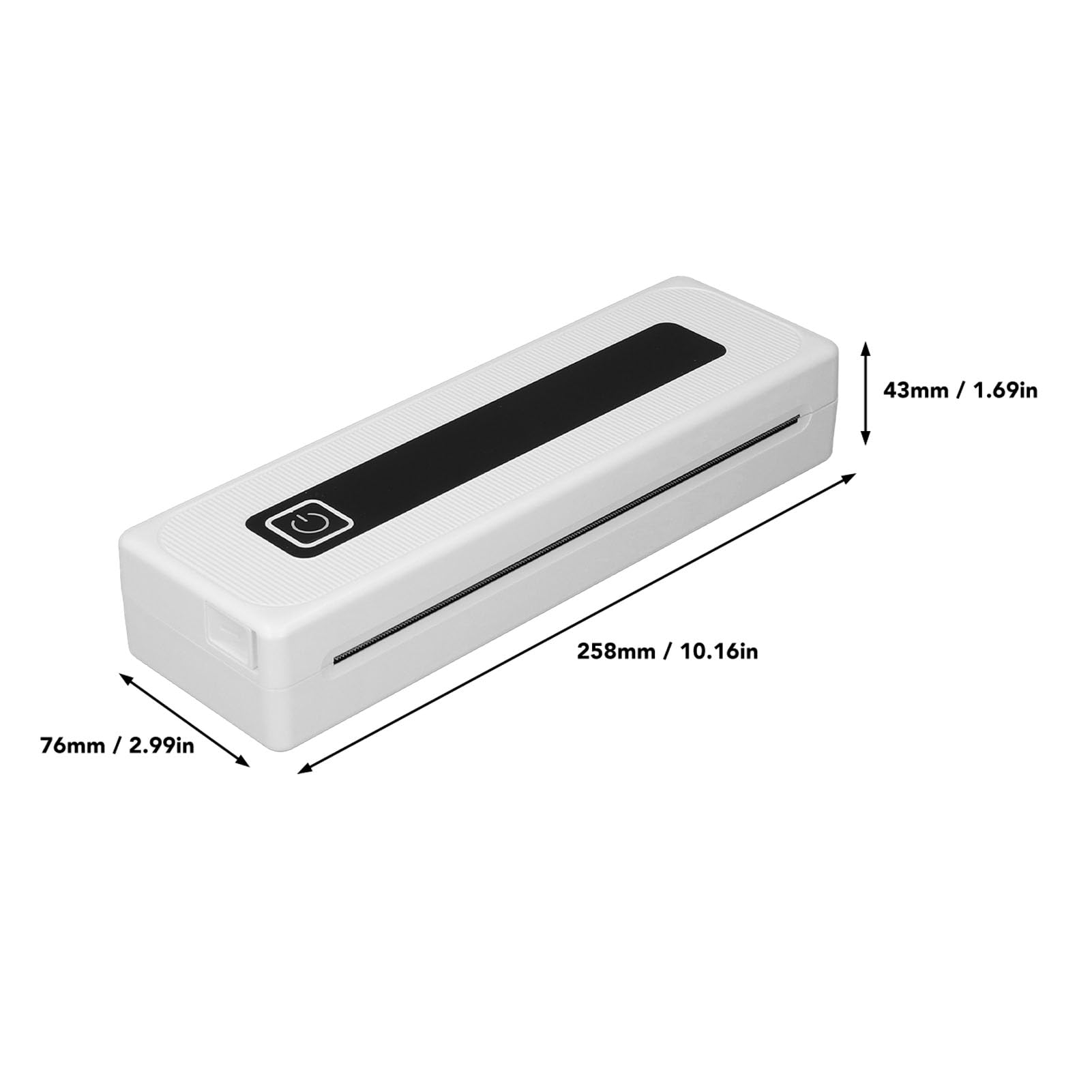 Jectse Impresora Portátil Inalámbrica para Viajes, Control APP Impresora Térmica Bluetooth para Android & iOS, Soporta 8.5 X 11 US Carta, 2.24/3.15/4.41 pulgadas Tamaños de papel
