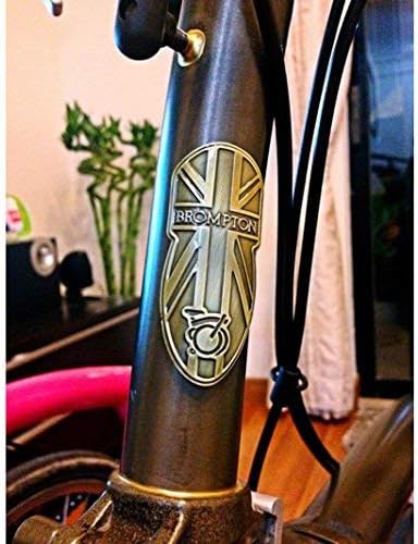 Flower Studio Metallic Head Tube Badge for Brompton Raw Lacquer HBADGE-RAW