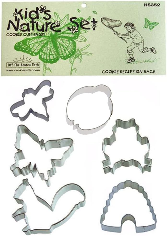 Kid's Nature Tin Cookie Cutter 6 Pc Set Hs352