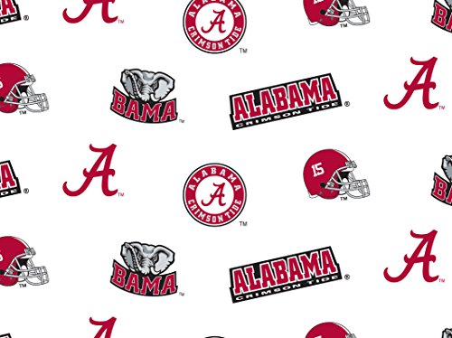 UNIVERSITY OF ALABAMA COTTON FABRIC-100% COTTON -ALABAMA FABRIC SOLD BY THE YARD-ALABAMA COLLEGE COTTON FABRIC BY SYKEL