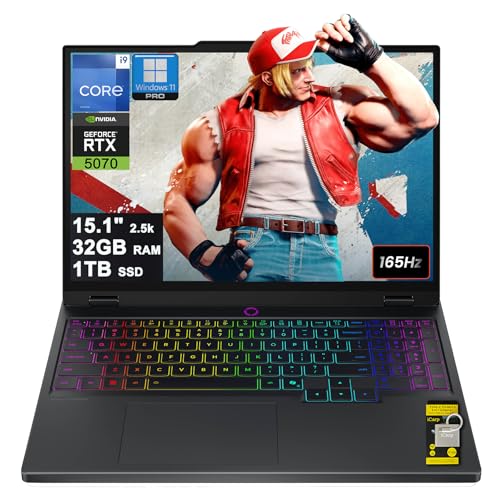 Image of Lenovo Legion 5i AI-Powered Gaming Laptop 15.1 inch WQXGA 2560x1600 OLED 165Hz Intel 24-core i9-14900HX 32GB DDR5 1TB SSD GeForce RTX 5070 (Up to 798 AI Tops) RGB Backlit Win11Pro ICP Acc
