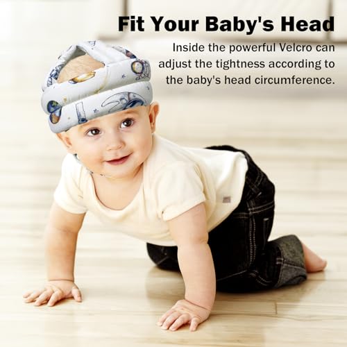Image of Baby Head Protector Baby Helmet for Crawling Walking, No Bumps Safety Head Adjustable Protective Cap for Walking, Playing (Style 5)