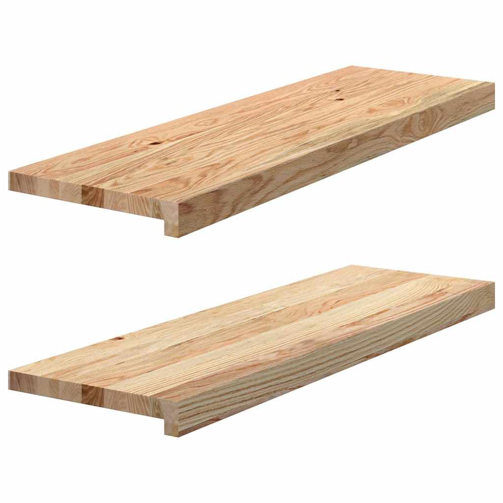 Vidaxl Natural Window Sills 2 Pcs Untreated 80X30x2 Cm Solid Wood Oak, Window Ledge, Oak Window Sill, Wooden Window Sill, Window Board, Wooden Stair Tread