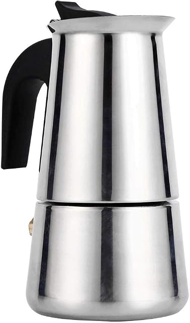 Włoski ekspres do kawy espresso z filtrem ze stali nierdzewnej Dzbanek do kawy Moka srebrny 100/200/300/450 ml do biura kuchennego (rozmiar: 200ml)