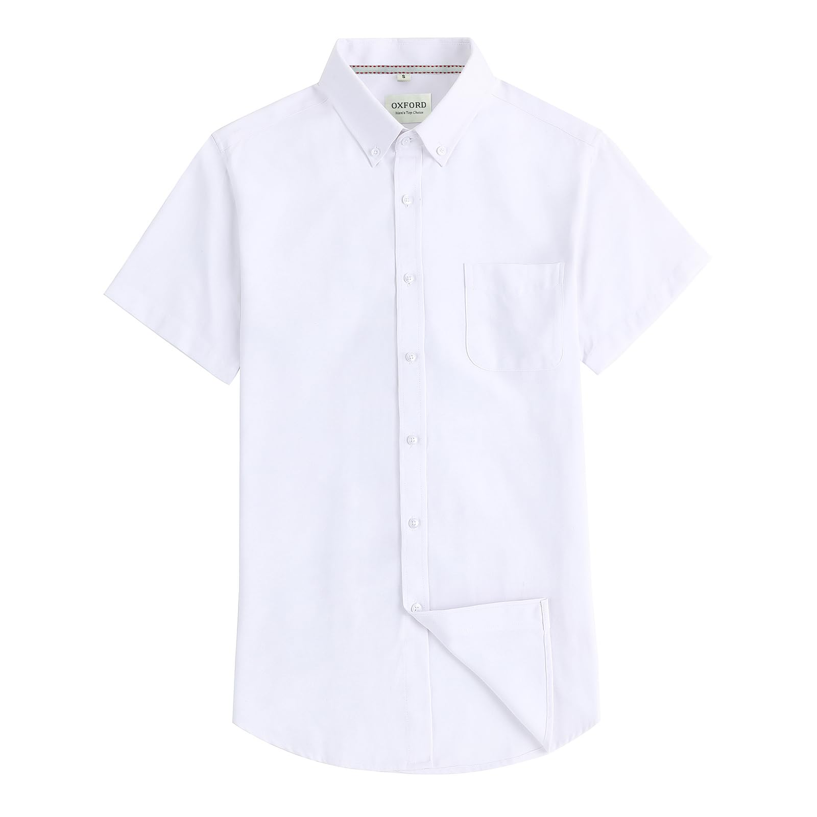 Mens Oxford Dress Shirt Short Sleeve Button Down Shirts Business Casual with Chest Pocket for Gifts
