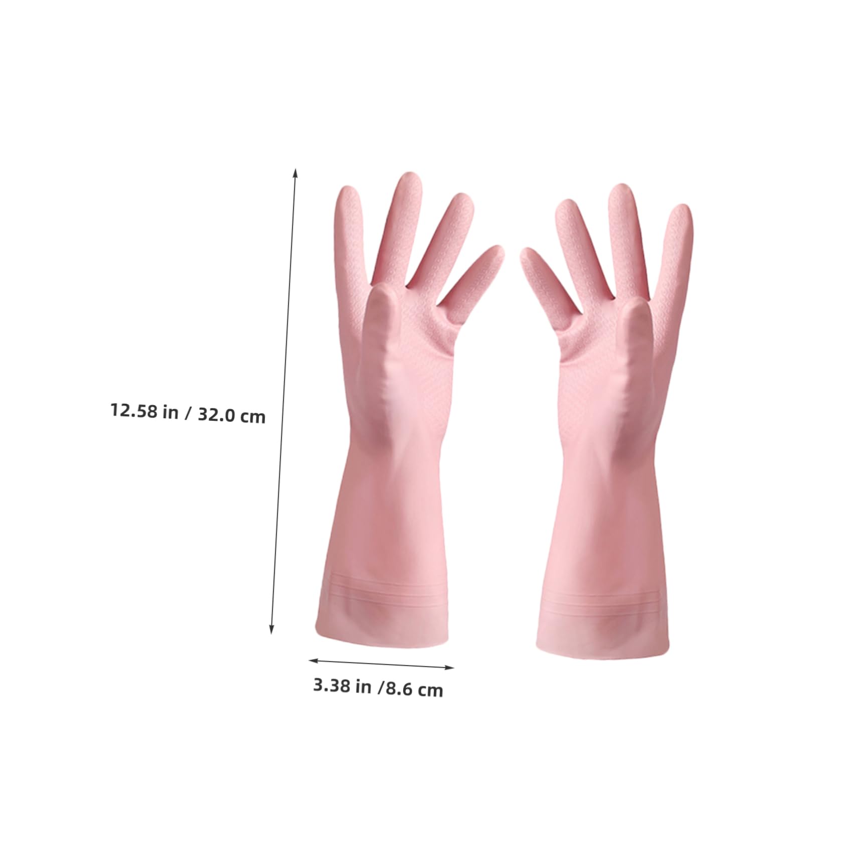 Toyvian 6paia Guanti Riutilizzabili in PVC Impermeabili Pervare i Piatti Guanti da Cucina Antiscivolo per Pulizia del Bagno del Bucato Lavori Domestici