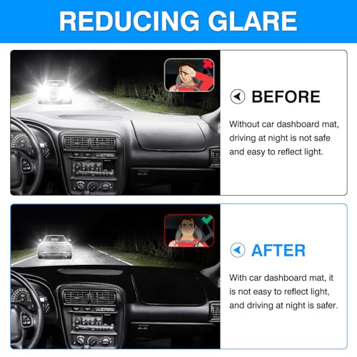 Image of Autorder Dashboard Cover Mat for Chevy Chevrolet Camaro 1997 1998 1999 2000 2001 2002 Accessories Dash Cover Upgrade Velvet Dash Mat Sunshade Glare UV Rays Protector