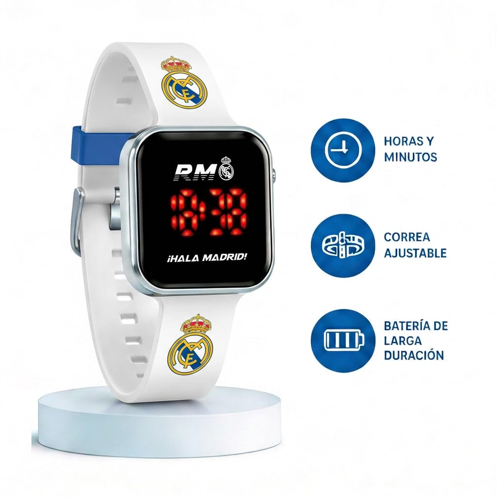 Kids Licensing - Reloj Digital LED para Niño y Niña con Personajes,Tiene Funciones de Hora, Fecha y Correa Ajustable