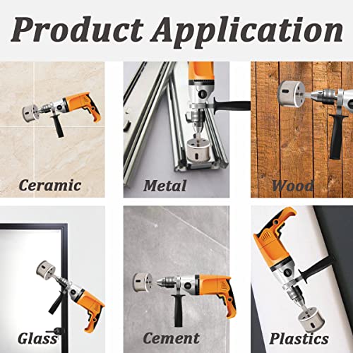 Image of 15 Pcs Diamond Hole Saw Drill Bit Set,Glass Drill Bit for Bottles, Porcelain, Marble Cutting (3 /4 /5 /6 /8 /10 /12 /14 /16 /18 /20 /22 /25 /26 /42mm) O-031