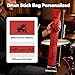 LIBKUR Custom Drum Stick Bag,Personalized PU Leather drumstick bag with Name or Logo,Portable Drumstick Case for 1 Pair of sticks,Innovative Christmas and Birthday Gifts for Drummers