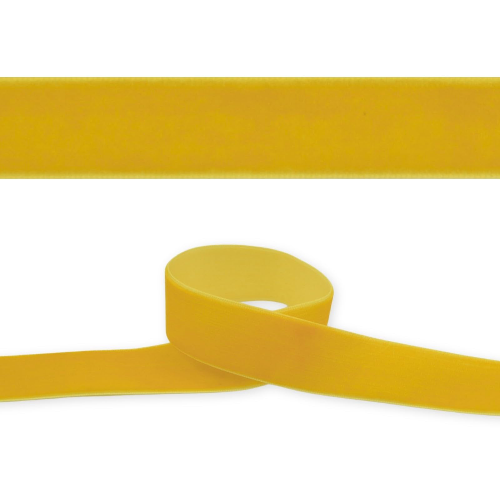 celloexpress 16mm Gold 020 Velvet Ribbon - High Density Single Faced Gift Wrap Bow Making (5m) — image 1