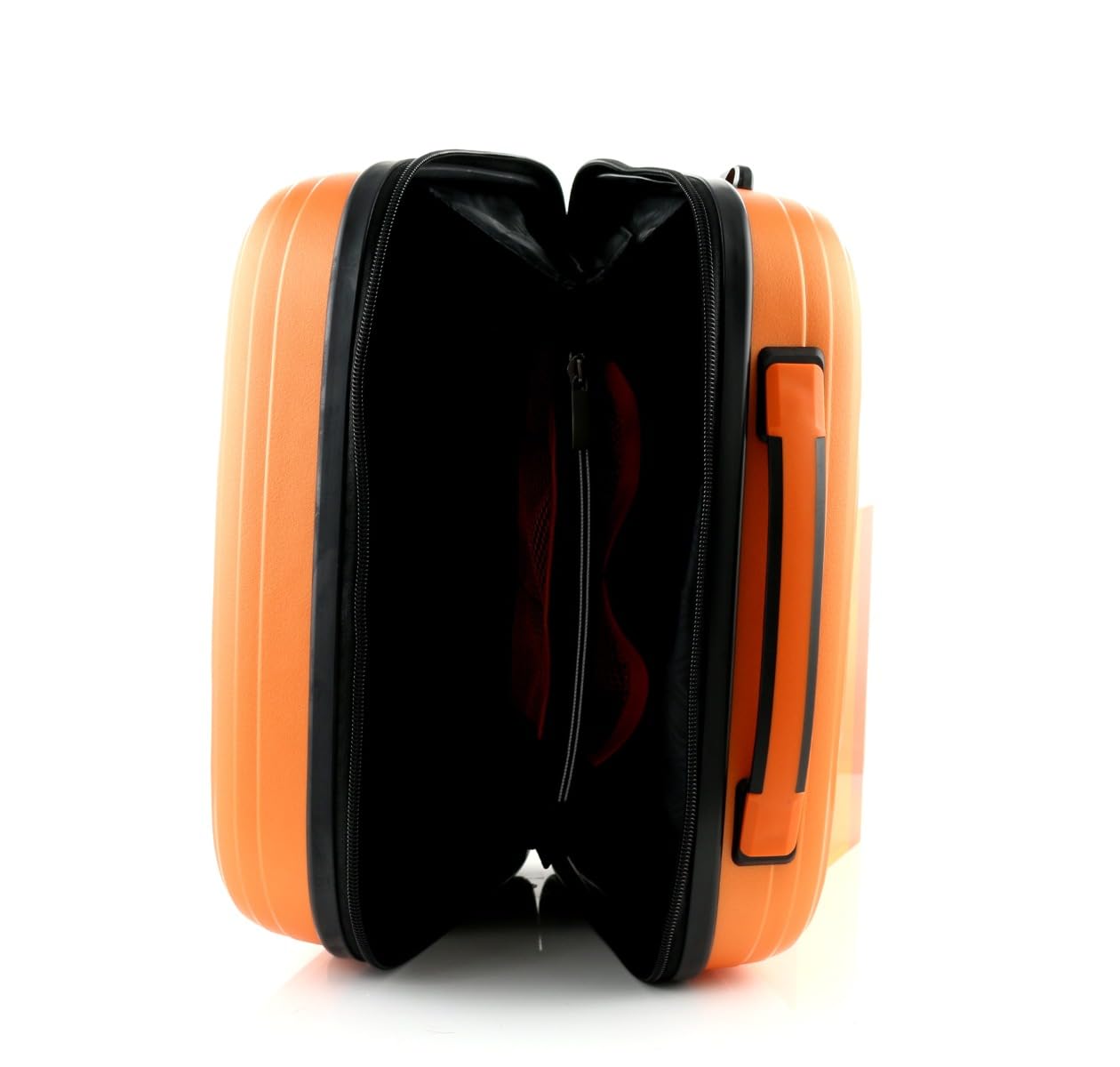Von Cronshagen Kosmetikkoffer Mans Beauty Case | aus stabilem Polypropylen | großes Beautycase mit Aufsteckfunktion | passend zu Mogens Koffer | mit längenverstellbaren Schultergurt (orange)
