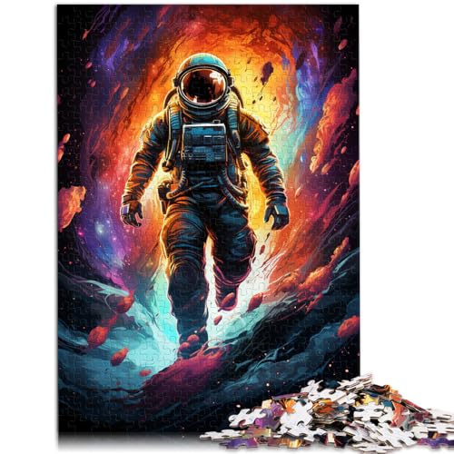 Puzzle para adultos: astronautas en el universo misterioso, rompecabezas para adultos, 1000 unidades, 26 x 38 cm, rompecabezas de cartón, juegos educativos para adultos y niños