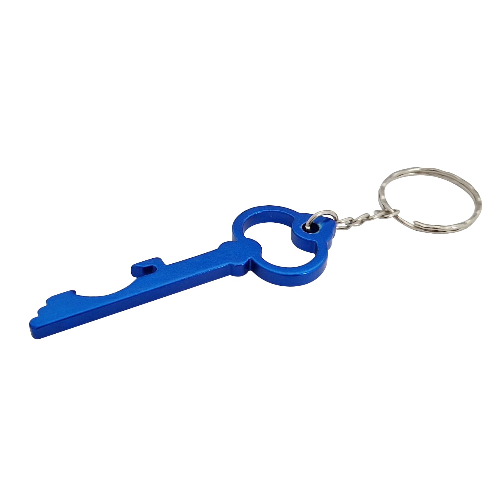 Komonee Key to the Door Blue Keyring Bottle Opener Key Chain Metal Key Ring Novelty Keychain
