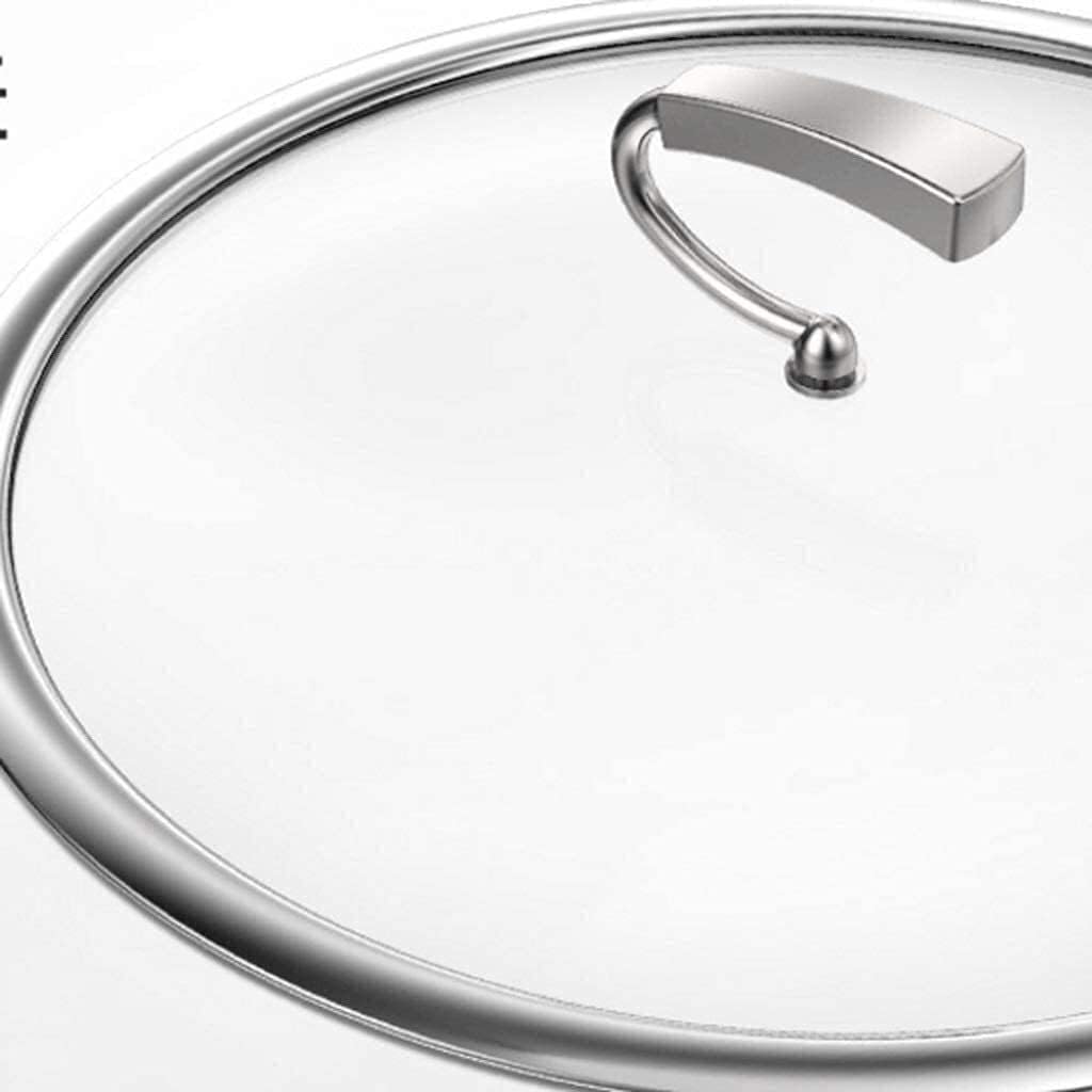 BanBe Wok Cookery Saucepan Cooking Pot Soup Pan Wok with lid Stainless Steel Frying Pan Non-Stick Pan Pot Induction Cooker Gas Stove Universal