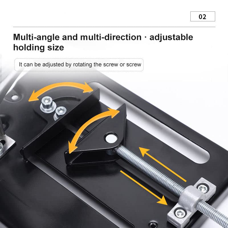 Image of Angle Grinder Stand Base Compatible For 100-125 Cutter Angle Grinder Power Tool Accessory (Material : Aluminium, Type : Angle Grinder Stand, Compatible : 100mm /125mm)