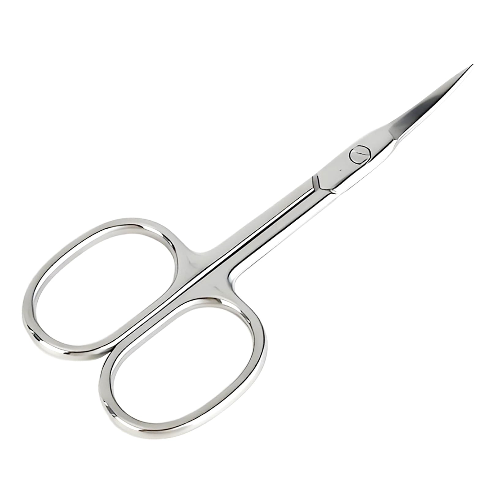 Forbicine per unghie extra fini con punta curva in acciaio inox 95 mm argento