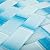 Lovdeco Glass Mosaic Tiles for Kitchen Backsplash, Swimming Pool Tiles, Bathroom Shower, Subway Glass Tile, Gradient Blue, 12 x12 Inches, 4.8 SQ.FT.