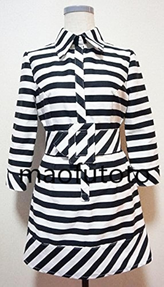 Amazon.co.jp: 安室奈美恵白黒ボーダーワンピnew look PV コスプレ衣装