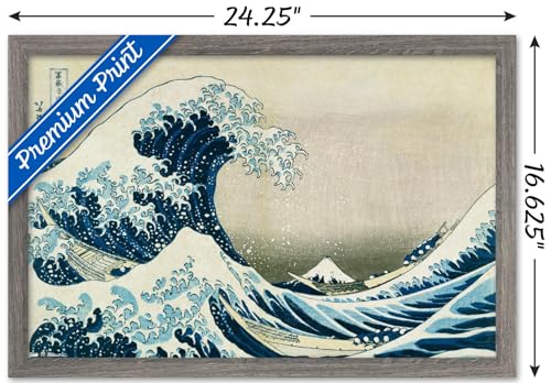 Poster mural Wave Trends International déco mer avec cadre bois - 3