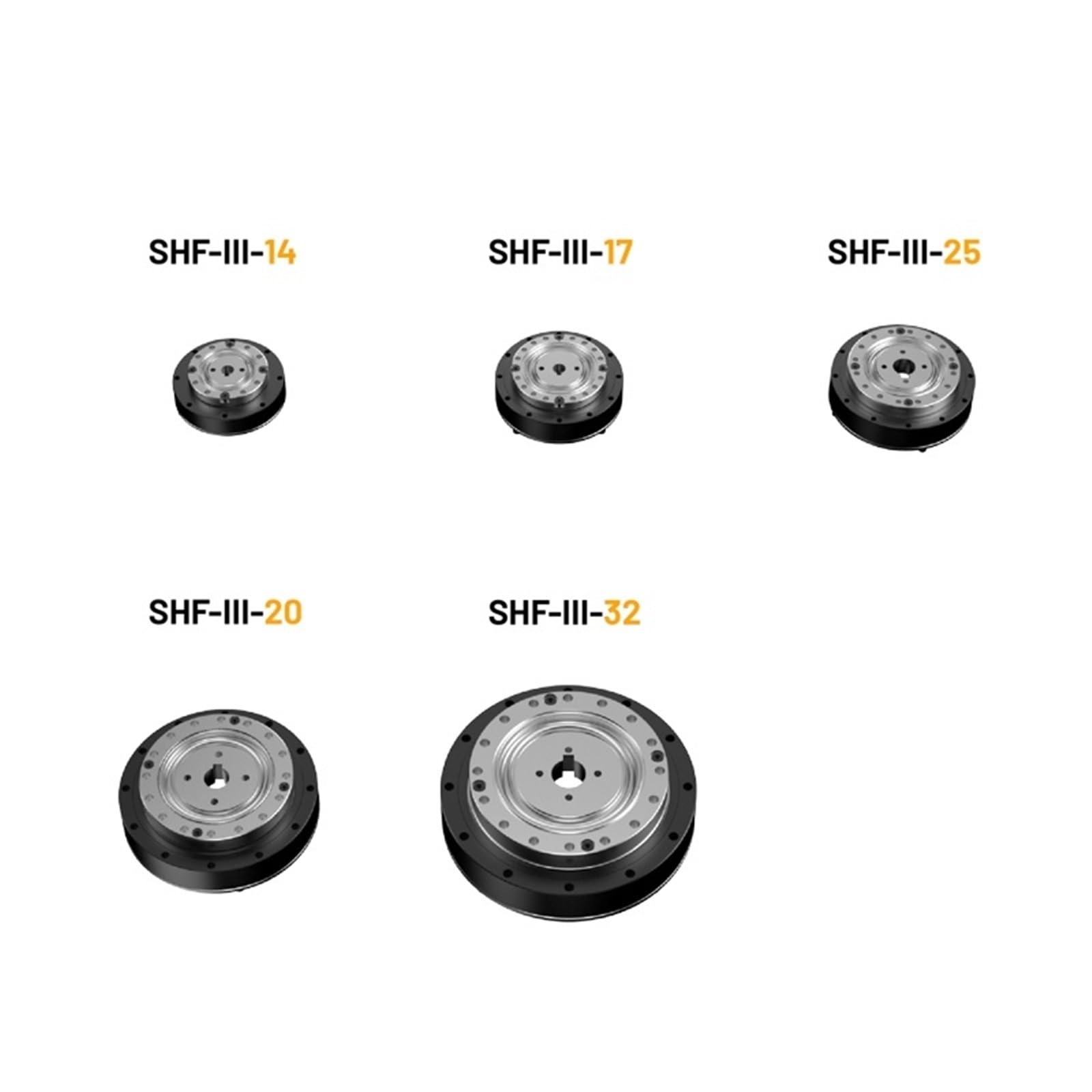Reductor armónico de precisión SHF-20-III con accionamiento y Reductor Superficie Diente Duro Horizontal Integrado(Reduction Ratio 120)