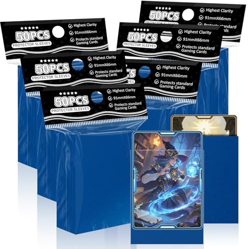 Night Blue Card Sleeves Fit for MTG, 300 Pieces Perfect Fit Standard Card Sleeves for Trading Card Sports Cards Baseball Cards TCG Yugioh Magic,Affordable Sturdy and Nice Shuffling