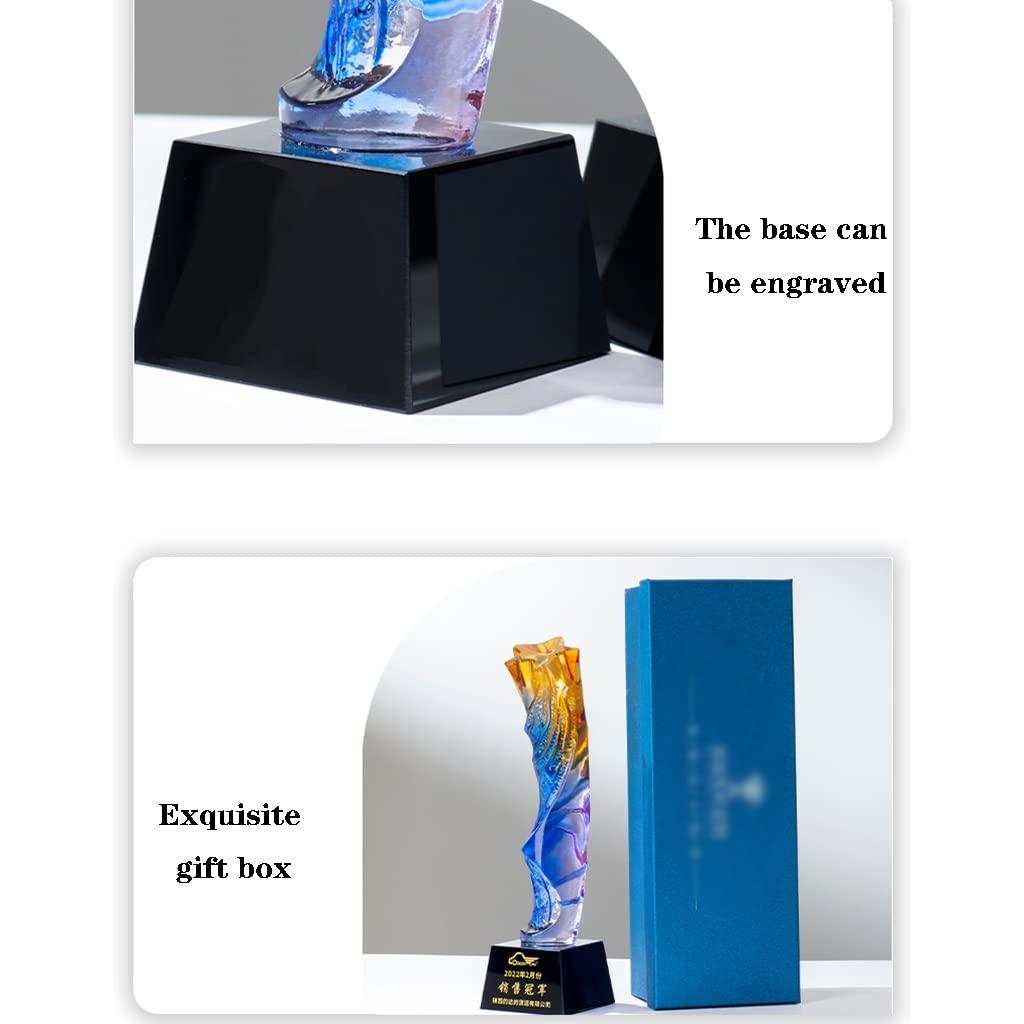 Trofeos, medallas y premios Trofeo De Cristal Coloreado Creativo Trofeo Estrella De Cinco Puntas Premio Trofeo Para Empleados Destacados De La Empresa. Trofeo De Campeón Del Concurso De Arte Del Campu