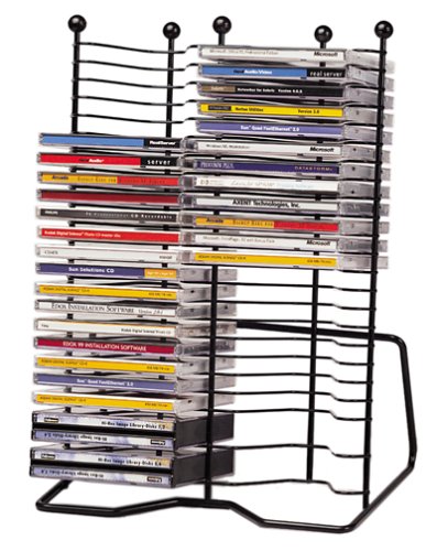 CD Wire Tower-48 Capacity Black Wire-vertical Storage : Amazon.in ...