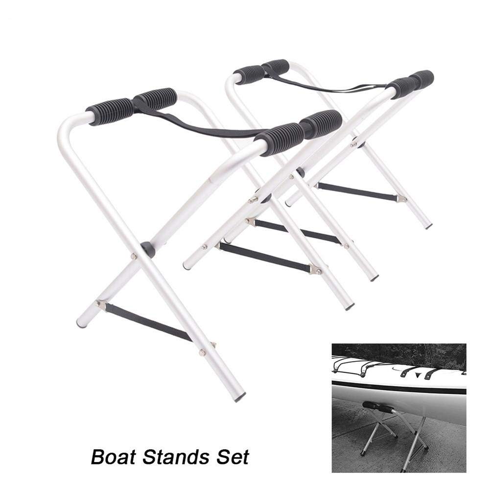 1組のウルトラライトポータブル折りたたみ式カヤックスタンド、ゴム製シース付き、アルミニウム合金素材S＆L丈夫な耐久性、変形なし、積載量75Kgボートパルプボ Amazon.co.jp: 1組のウルトラライトポータブル折りたたみ式カヤック