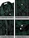 COOFANDY Men's Flannel Plaid Shirts Long Sleeve Casual Button Down Shirt with Pockets Green Black