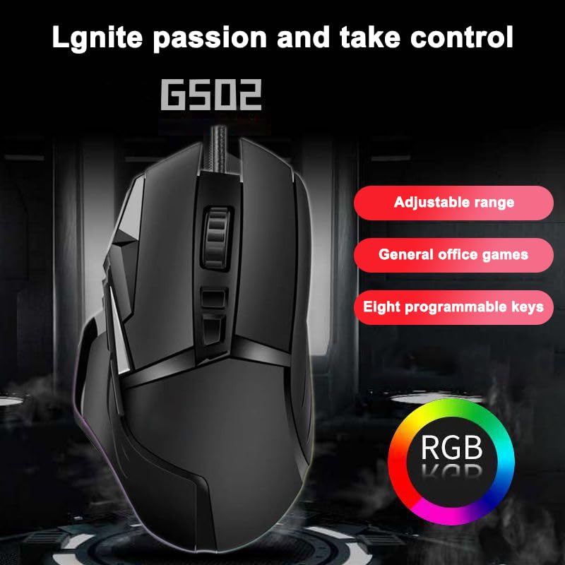 Image of MYW Wired Mouse for Computer and Laptop, USB Corded, Right or Left Hand Use, Black