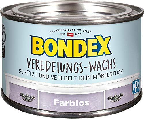 Bondex 392733 Veredelungs-Wachs transparent 0,25 L für 6 m² - Wasser- und schmutzabweisender Holzwachs -...