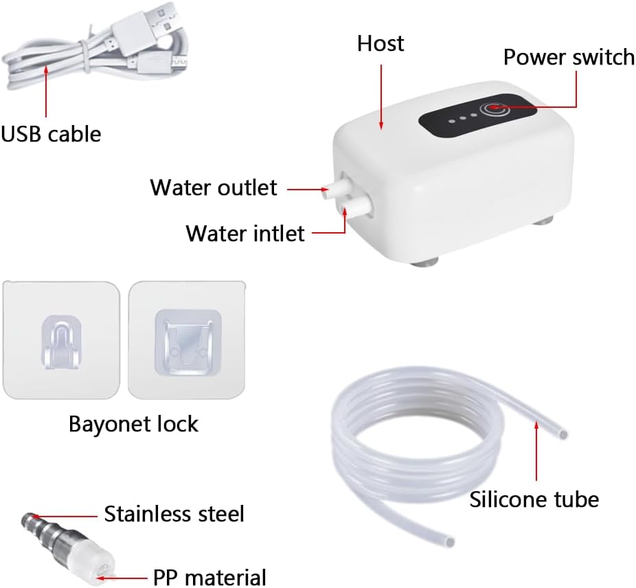 USB Electric Auto Siphon Self Priming Pump,Wine Transfer Pump Kit Built-in 1200mAh High-capacity Lithium Battery for bottling Home Brew Wine Beer Beverages