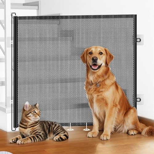 Ziehharmonika Babygitter für Treppen, Katzenschutz Mit 76cm Höhe, Bohrfrei Sicherheitsgitter Für Balkon Treppenhaus Flur Terrasse Garten Garage Badezimmer