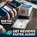 Review Launch Review Sticker Compatible with Google Review Stand | Boost Online Reviews with Fast Zappy NFC Tap QR Code Stand | Works Like a Digital Card tap dot Card (Square Sticker, 3)