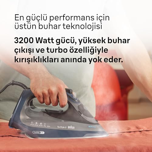 Braun Texstyle 9 Żelazko, Ciemnoniebieski/Czarny, 3200 W