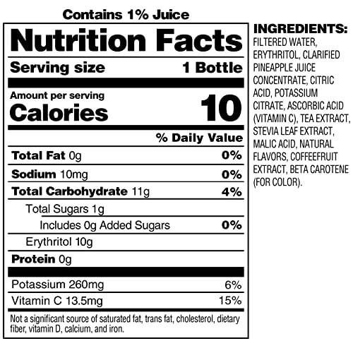 Bai Pilavo Pineapple Mango, Antioxidant Infused Beverage, 18 fl oz Bottles (Pack of 12)