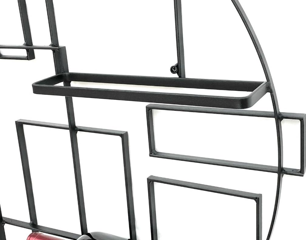 DanDiBo Scaffale vini “Pi4” Supporto bottiglie in metallo 80 cm Porta bottiglie Scaffale a parete Scaffale