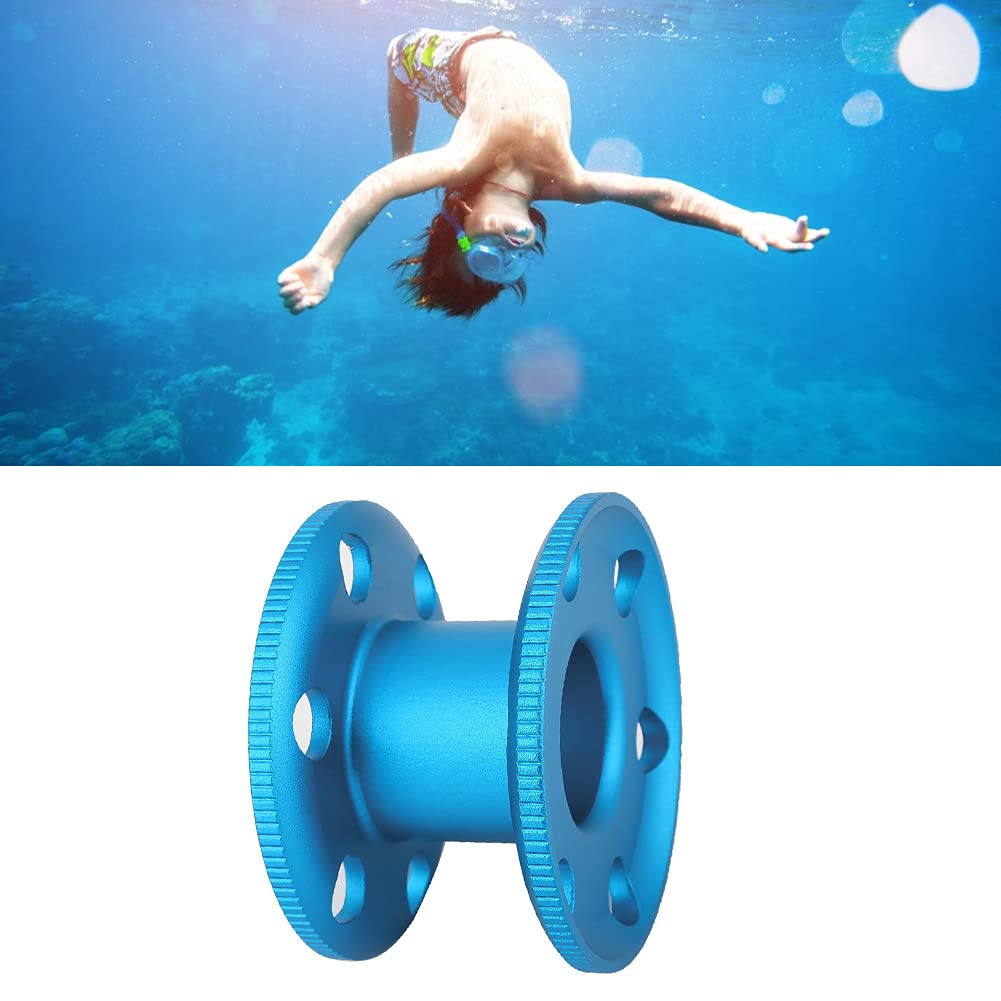 Bobina immersione lega alluminio resistente mulinello subacqueo leggero per immersioni grotta tecniche bobina vuota ampio foro centrale Blu