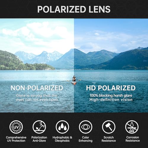 Image of STGATN Big Head Sunglasses for Men - 155MM for Large Wide Heads Men's TR90 Ultralight UV400 Protection Glasses