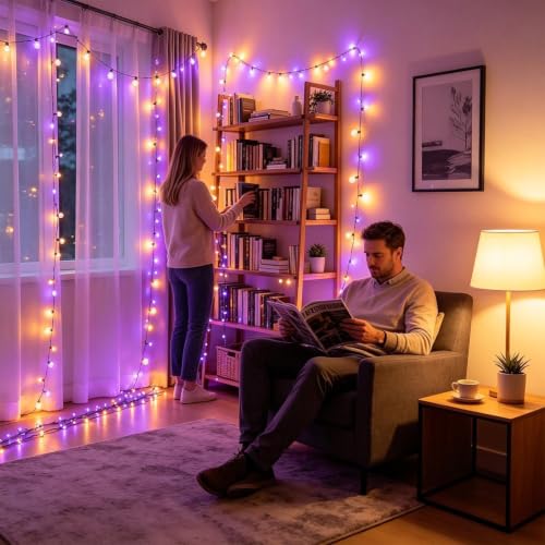 Cadena de Halloween exterior enchufable de 22m con 200 luces LED impermeables 2