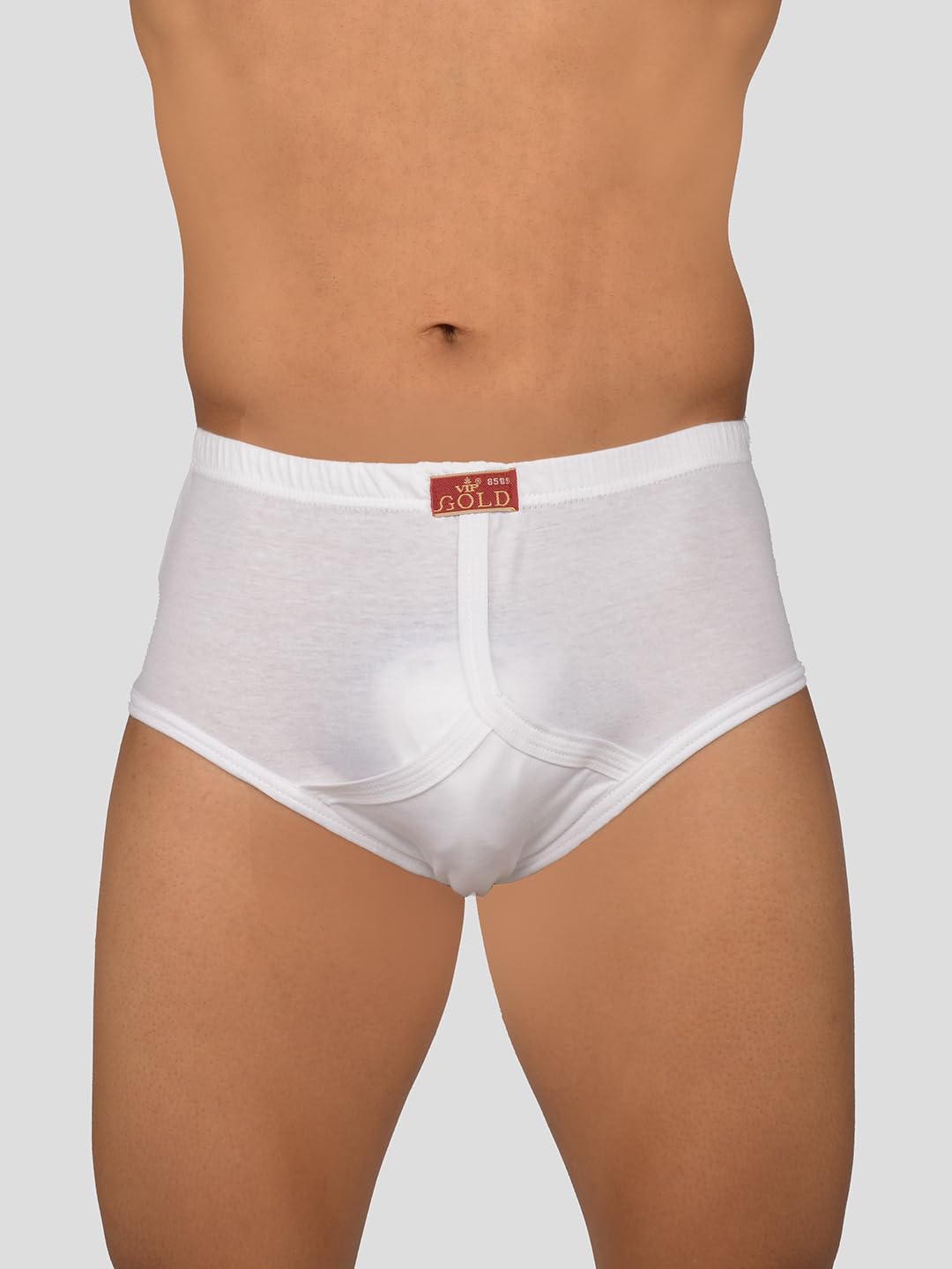 VIP Gold - Calzoncillos de algodón puro para hombre, color blanco