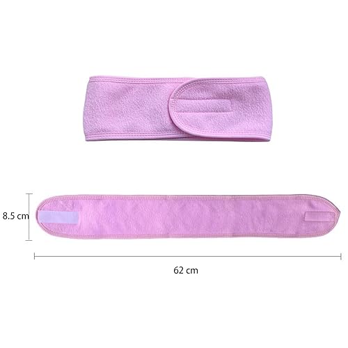 Miniatura 9 de EOQPDECD 3 diademas de spa para mujer, diadema para lavar la cara, ultra suave, ajustable, banda para el cabello con cinta mágica para mujeres,
