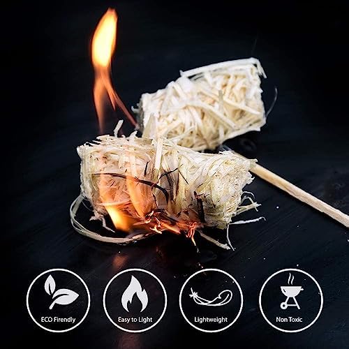 KEPLIN Natural Firelighters - 200 Pack | Eco Friendly Wood Firelighters | Quick Wood Wax Flame Fire Starters | Safe to Use | Ideal for Stoves, Open Fires, BBQ's & Pizza Ovens - View 5