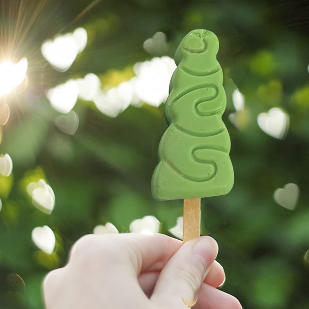1 pz Cakesicle Cube Shaped Favor Ufficio Coperchio Albero Silicone Pop Fai da te Water Party - Stampi fatti in casa: Stampi Pratico Cottura Griglia riutilizzabile Usa forma con fare succo di Natale