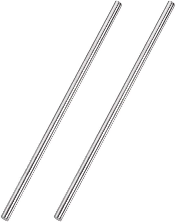 uxcell4mm x 150mm 304 Stainless Steel Solid Round Rod for DIY Craft - 2pcs